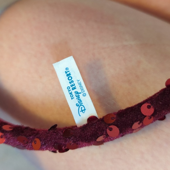 Red Wine Velvet Tokyo Disney Ears - Picture 4 of 4